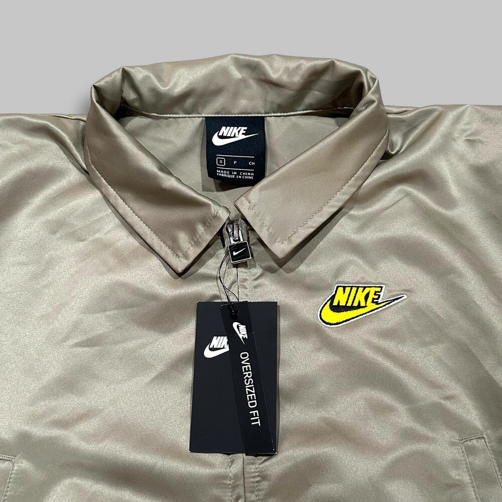 Nike Women’s Long Utility Coat - Oversized Fit, Taupe Green - Size Small - Picture 3 of 8